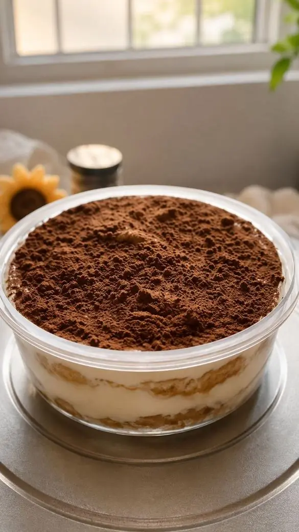 Tiramisu tub with a thick cocoa dusting — Asansol